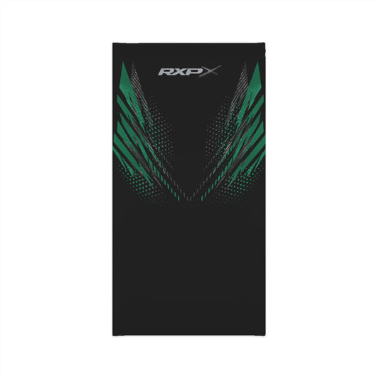 SeaDoo RXPX Racing Neck Gaiter — Apex Racing Green & Carbon Fiber Midweight Face Shield Mask