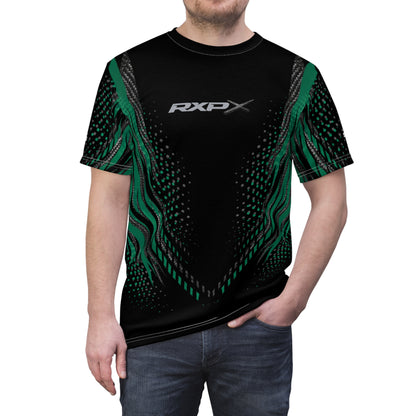 SeaDoo RXPX X-Team Cyber Racing Dri Fit Tee — Apex Racing Green & Carbon Fiber All-Over Print
