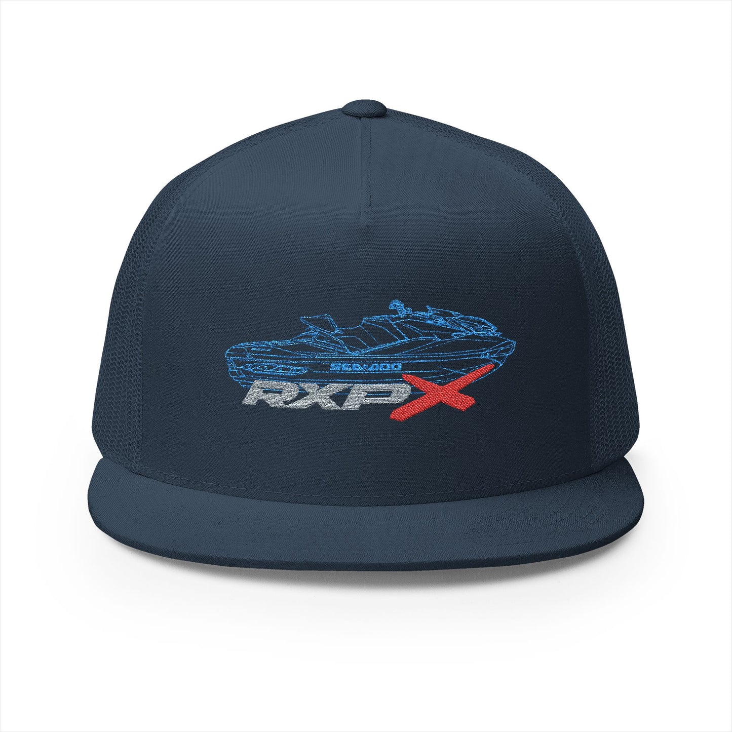 Sea-Doo RXPX Outline Embroidered Trucker Hat — Silhouette Blue