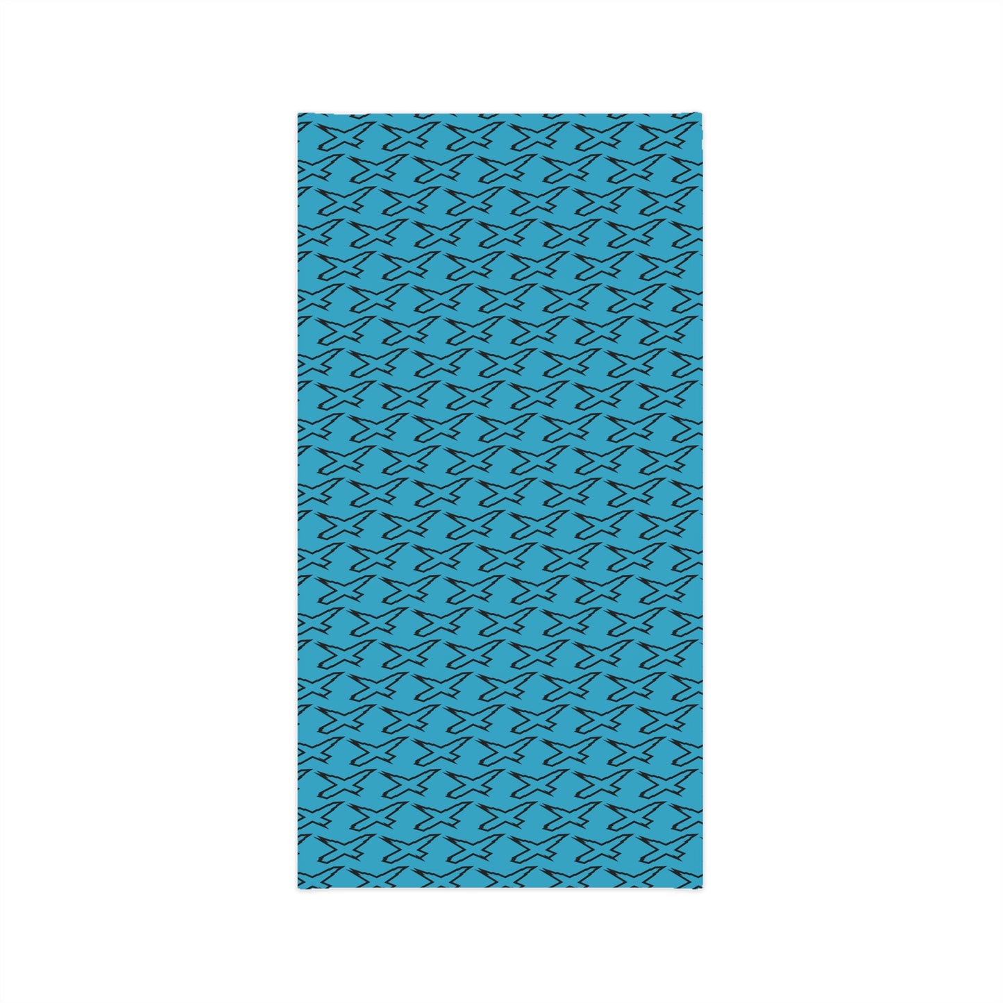 X-Team Performance UPF Pattern Neck Gaiter Face Mask Cover Black/Gulfstream Blue