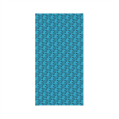 X-Team Performance UPF Pattern Neck Gaiter Face Mask Cover Black/Gulfstream Blue