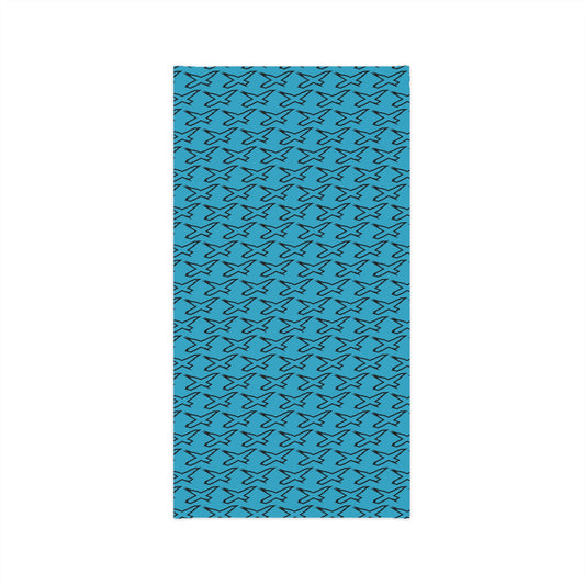 X-Team Performance UPF Pattern Neck Gaiter Face Mask Cover Black/Gulfstream Blue