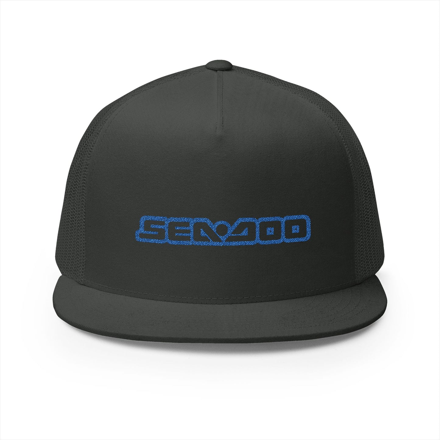 Sea-Doo Embroidered Trucker Hat — Retro Watersports Cap Blue