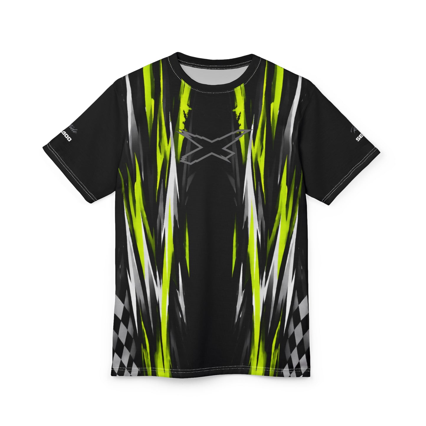 SeaDoo X-Team Racing Graphic Tee — Manta Green & Black All-Over Print
