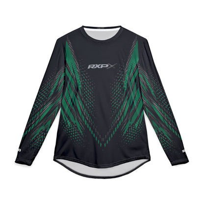 Men's SeaDoo RXPX X-Team Performance UPF Protection UV Long Sleeve Shirt — Apex Racing Green & Carbon Fiber