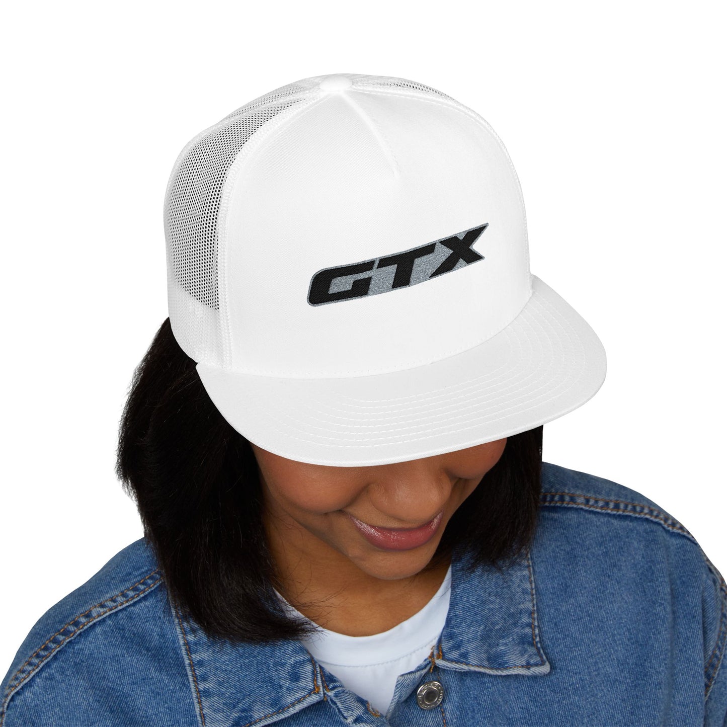 GTX Embroidered Snap Back Trucker Cap - 5-Panel Mesh Hat