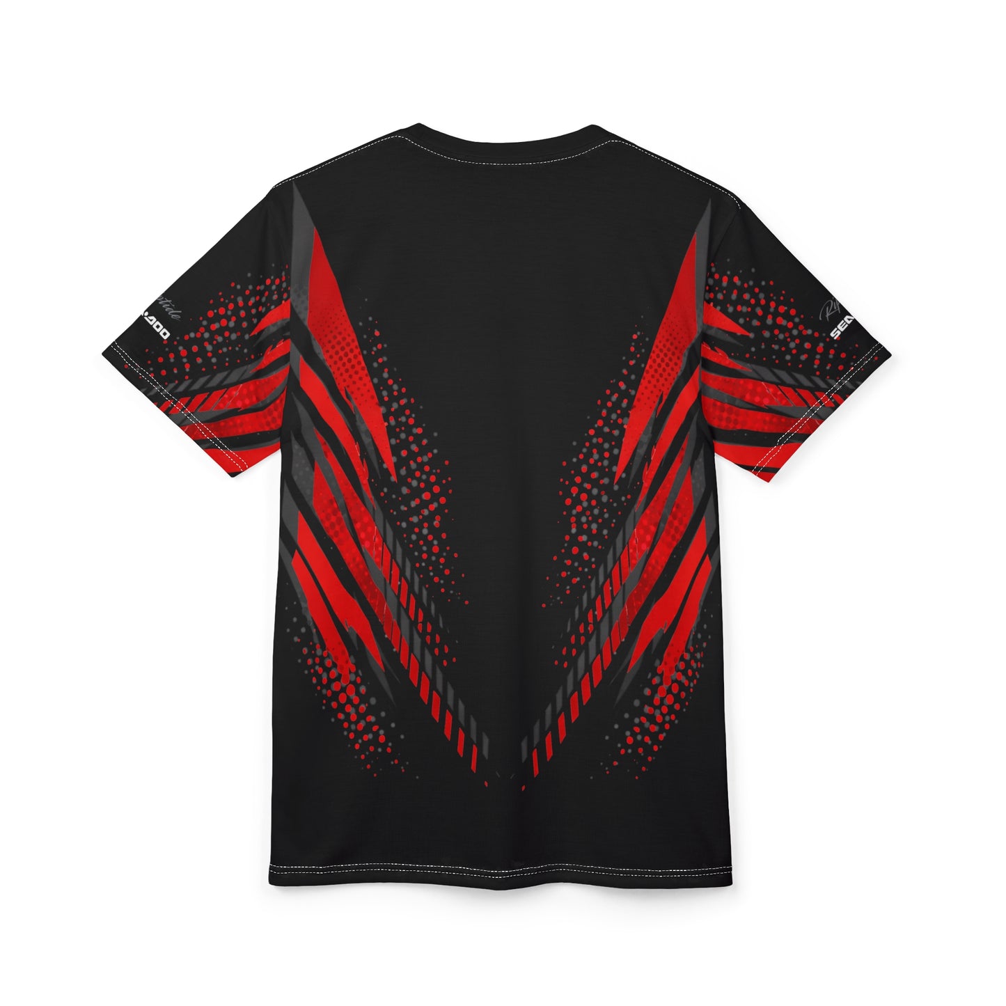 SeaDoo GTRX X-Team Cyber Racing Dri Fit Tee — Grey Red & Black All-Over Print