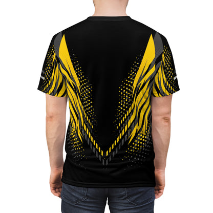 SeaDoo RXPX X-Team Cyber Racing Dri Fit Tee — Millenium Yellow Grey & Black All-Over Print