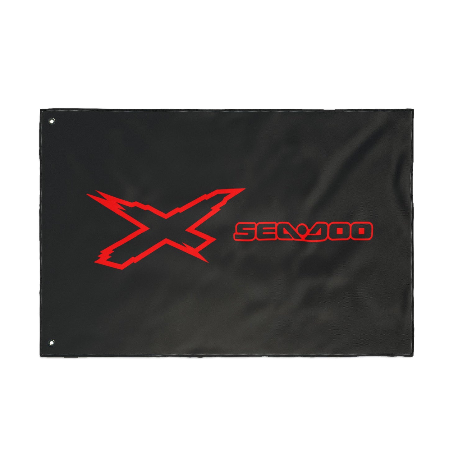 Sea‑Doo X Performance Flag — Double‑Sided Black & Red PWC Banner