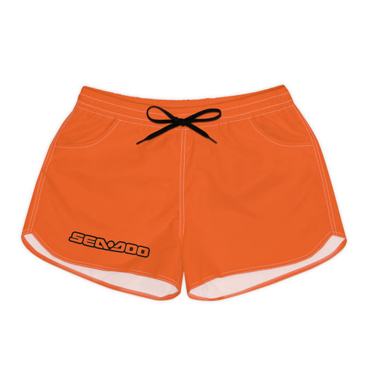 SeaDoo Performance Swim Shorts Women's Beach Riding Shorts Orange