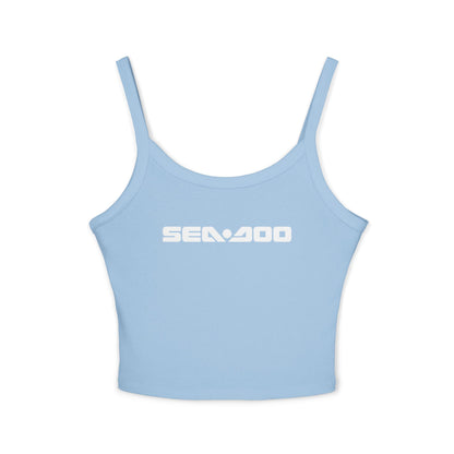 Sea-Doo Sexy 2000 Crop Tank Top — Women’s Spaghetti Strap Graphic Tank
