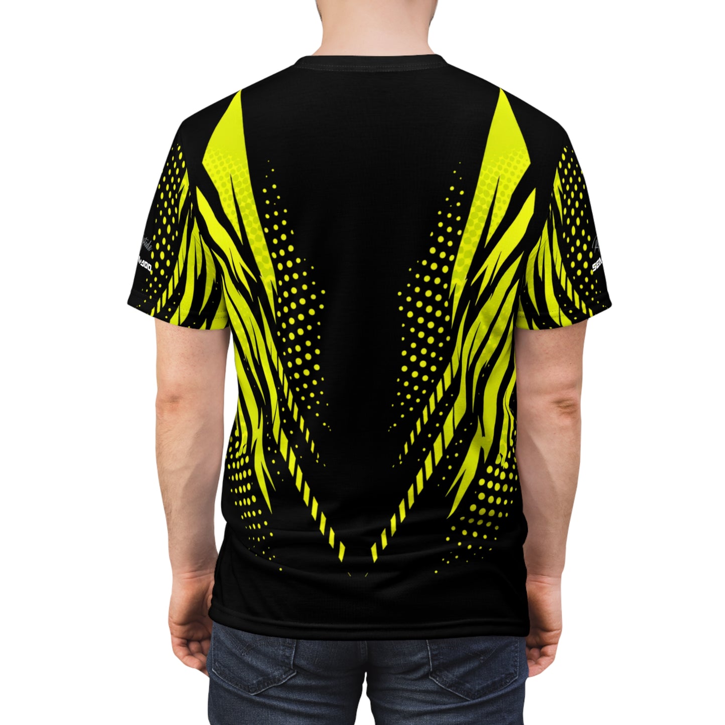 SeaDoo RXTX X-Team Cyber Racing Dri Fit Tee — Manta Green & Black All-Over Print