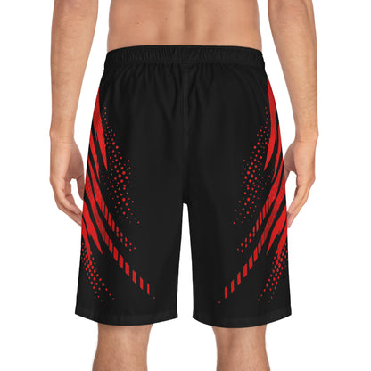 SeaDoo RXTX X-Team Men's Black & Red Racing Board Shorts — Athletic Swim Trunks