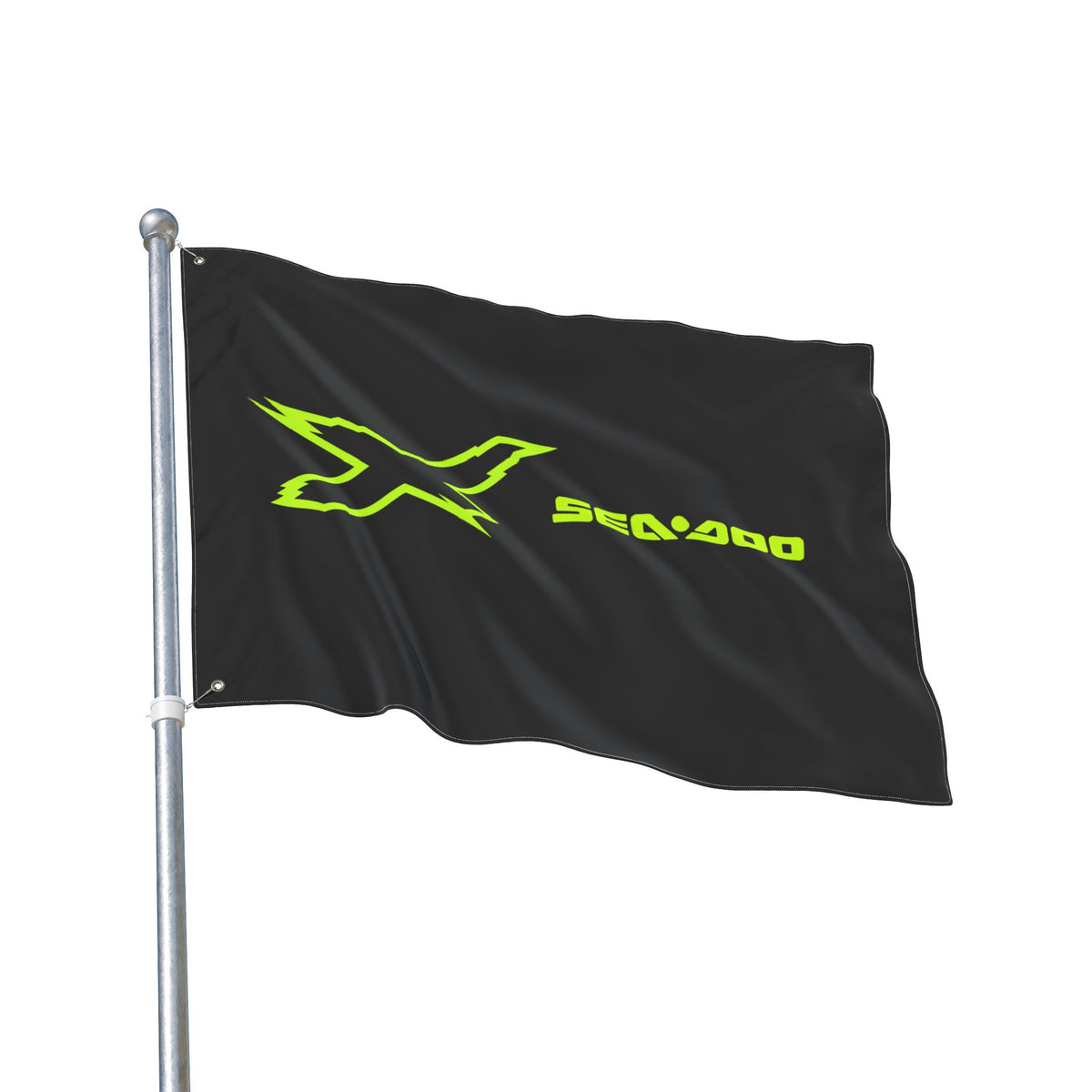 Sea‑Doo X-Team Performance Flag — Double‑Sided Manta Green Watersports Banner