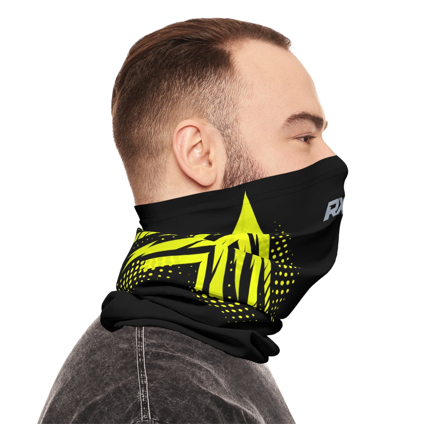 SeaDoo RXTX Racing Neck Gaiter — Manta Green & Black Midweight Face Shield Mask
