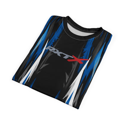 SeaDoo RXT-X Racing Graphic Tee — Gulfstream Blue & Black All-Over Print