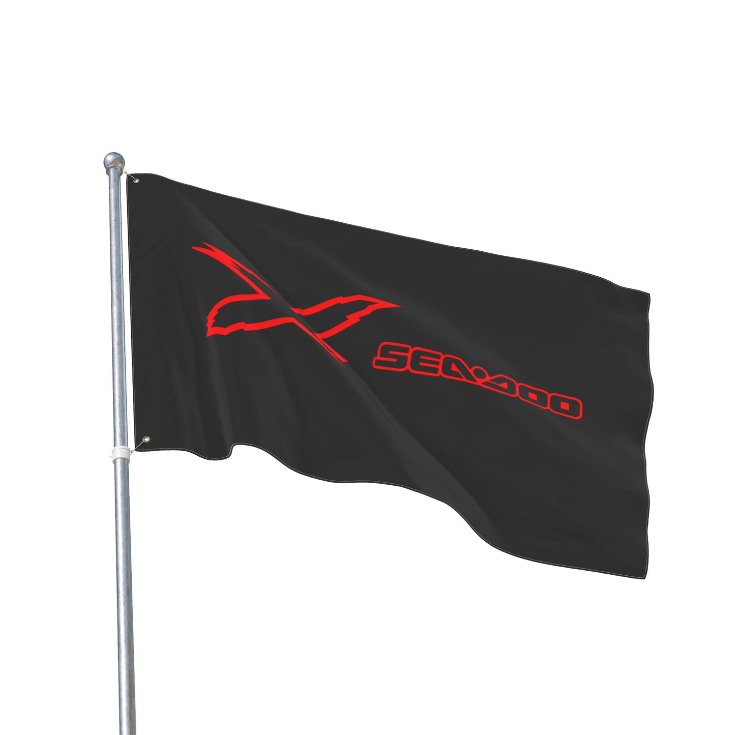 Sea‑Doo X Performance Flag — Double‑Sided Black & Red PWC Banner