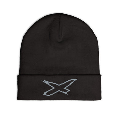 X-Team Knit Beanie — Embroidered Winter Hat Steel Grey