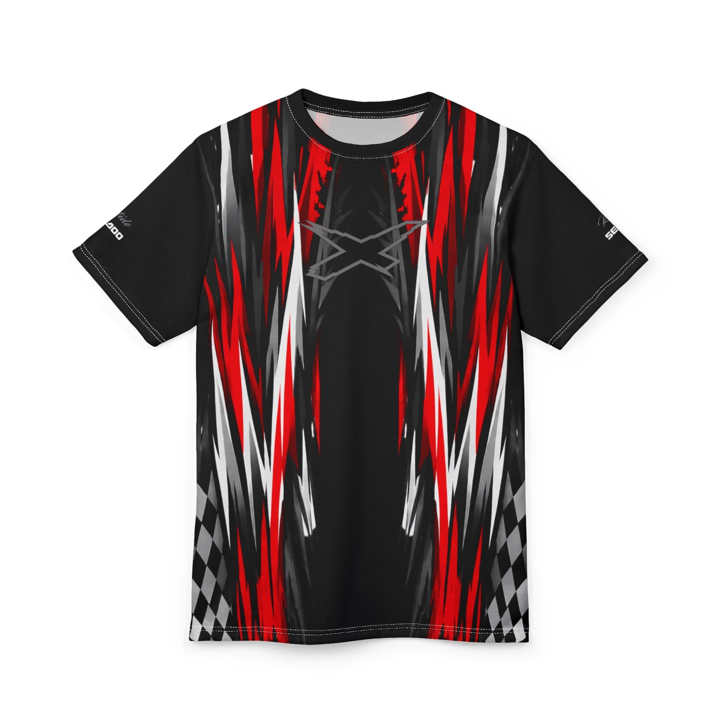 SeaDoo X-Team Racing Graphic Tee — Red & Black All-Over Print