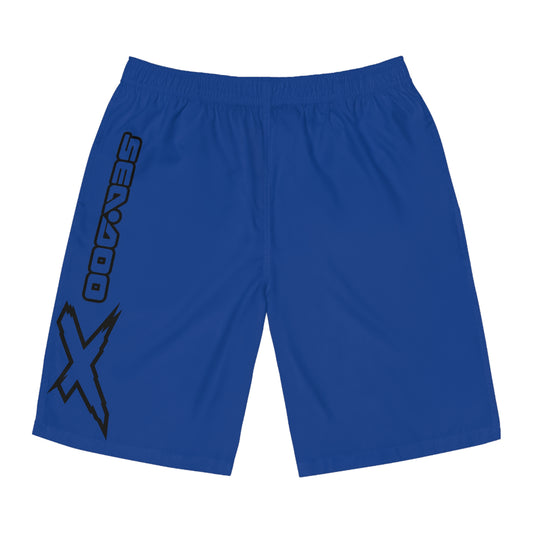 Men's X-Team Performance Board Shorts — Beach Swim Trunks Dark Blue