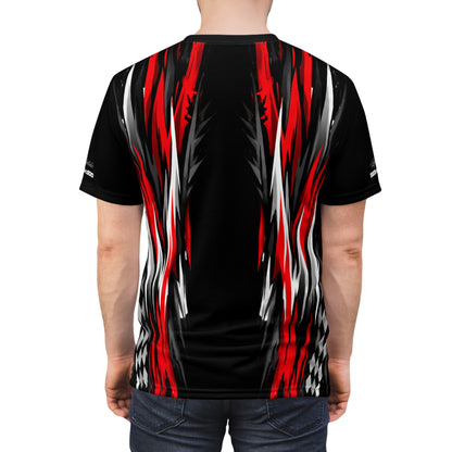 SeaDoo RXPX Racing Graphic Tee — Red & Black All-Over Print