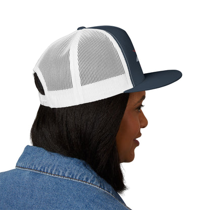 RXTX X-Team Embroidered Snap Back Trucker Cap - 5-Panel Mesh Hat Red