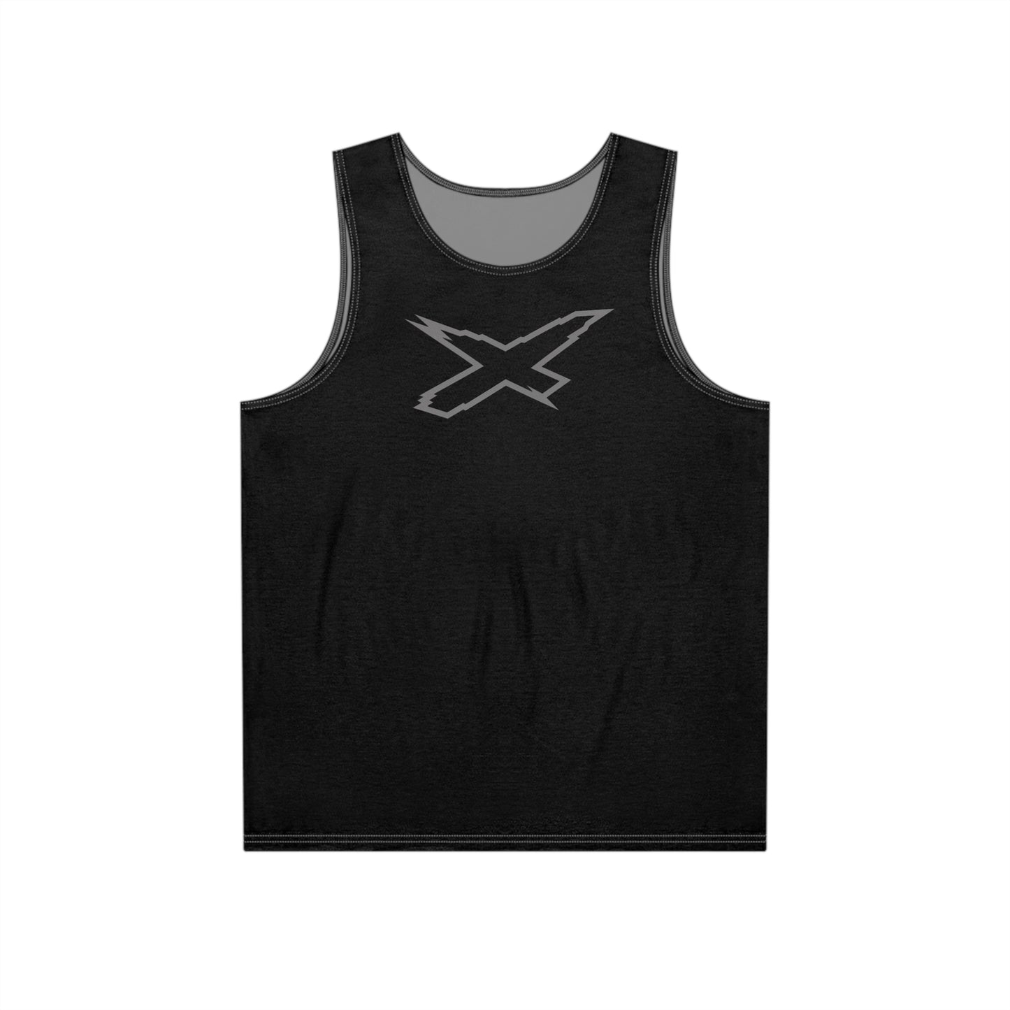 Men's X-Team Black Tank Top — Minimal Everyday Muscle Tank Steel