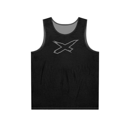Men's X-Team Black Tank Top — Minimal Everyday Muscle Tank Steel