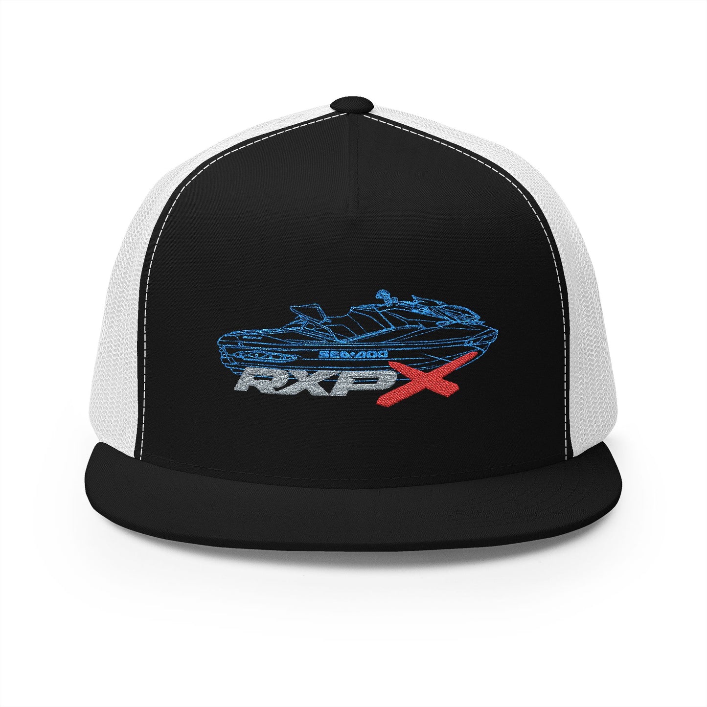 Sea-Doo RXPX Outline Embroidered Trucker Hat — Silhouette Blue