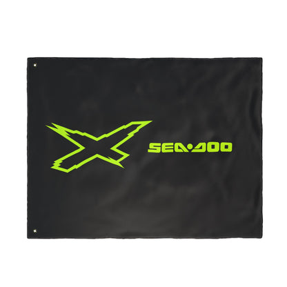 Sea‑Doo X-Team Performance Flag — Double‑Sided Manta Green Watersports Banner