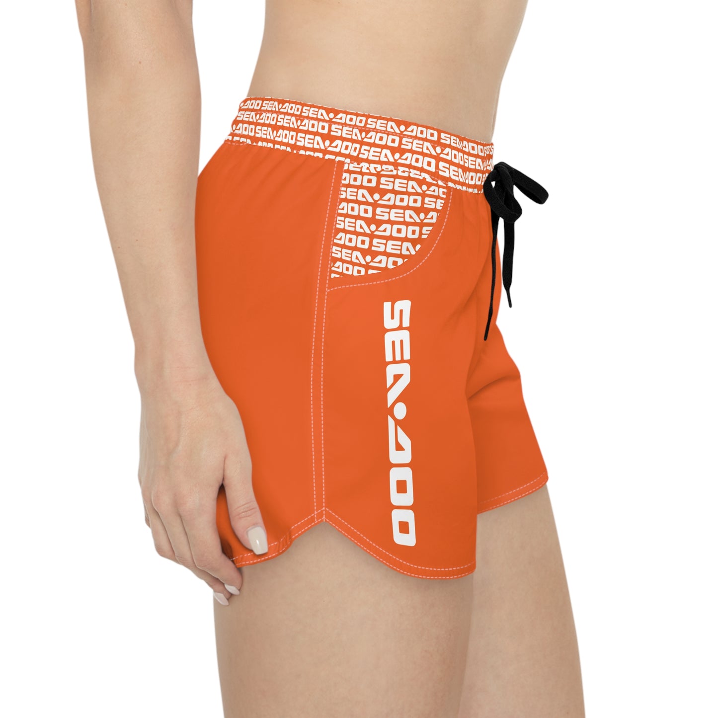 SeaDoo Performance Swim Shorts Women's Beach Riding Shorts Orange - Vert