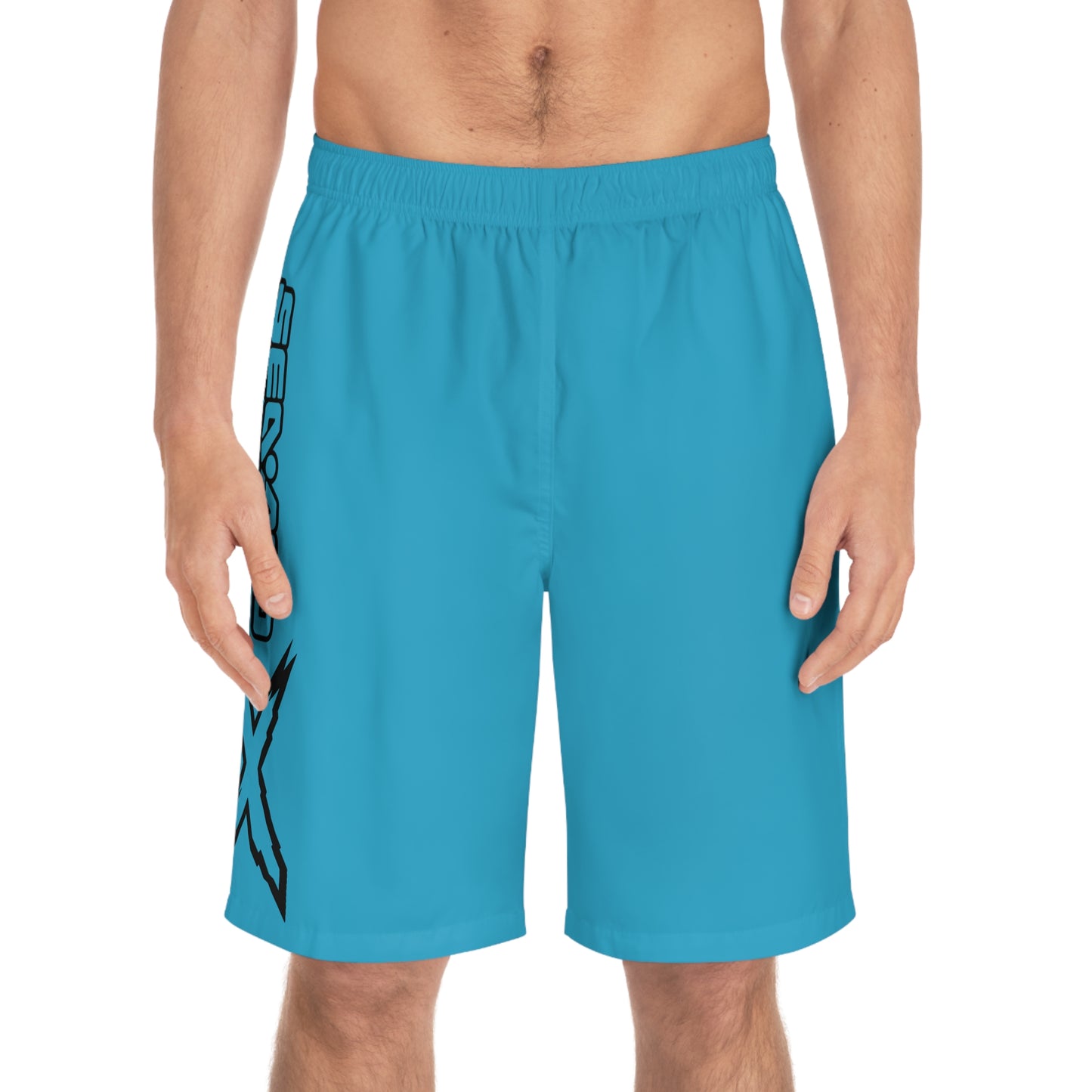 Men's X-Team Performance Board Shorts — Beach Swim Trunks Turquoise