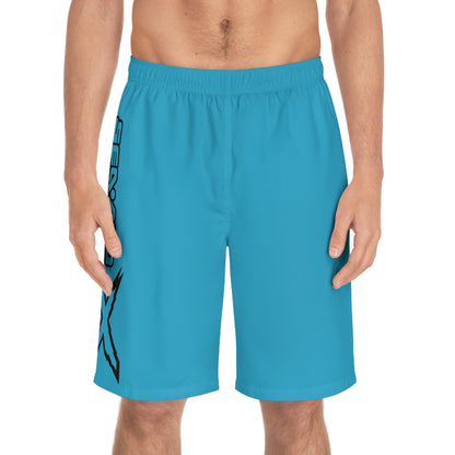 Men's X-Team Performance Board Shorts — Beach Swim Trunks Turquoise