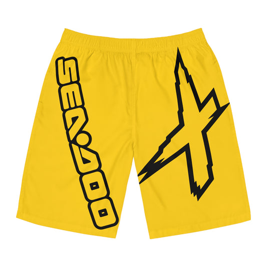 Men's X-Team Performance Board Shorts Loud— Millenium Yellow Beach Swim Trunks
