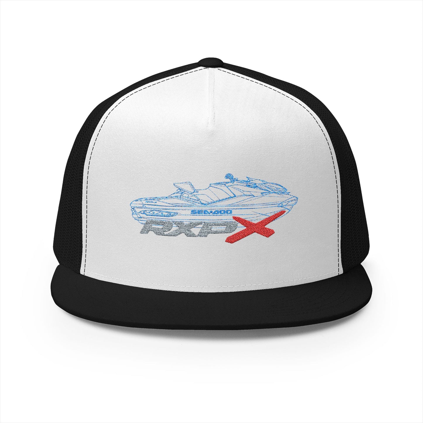 Sea-Doo RXPX Outline Embroidered Trucker Hat — Silhouette Blue