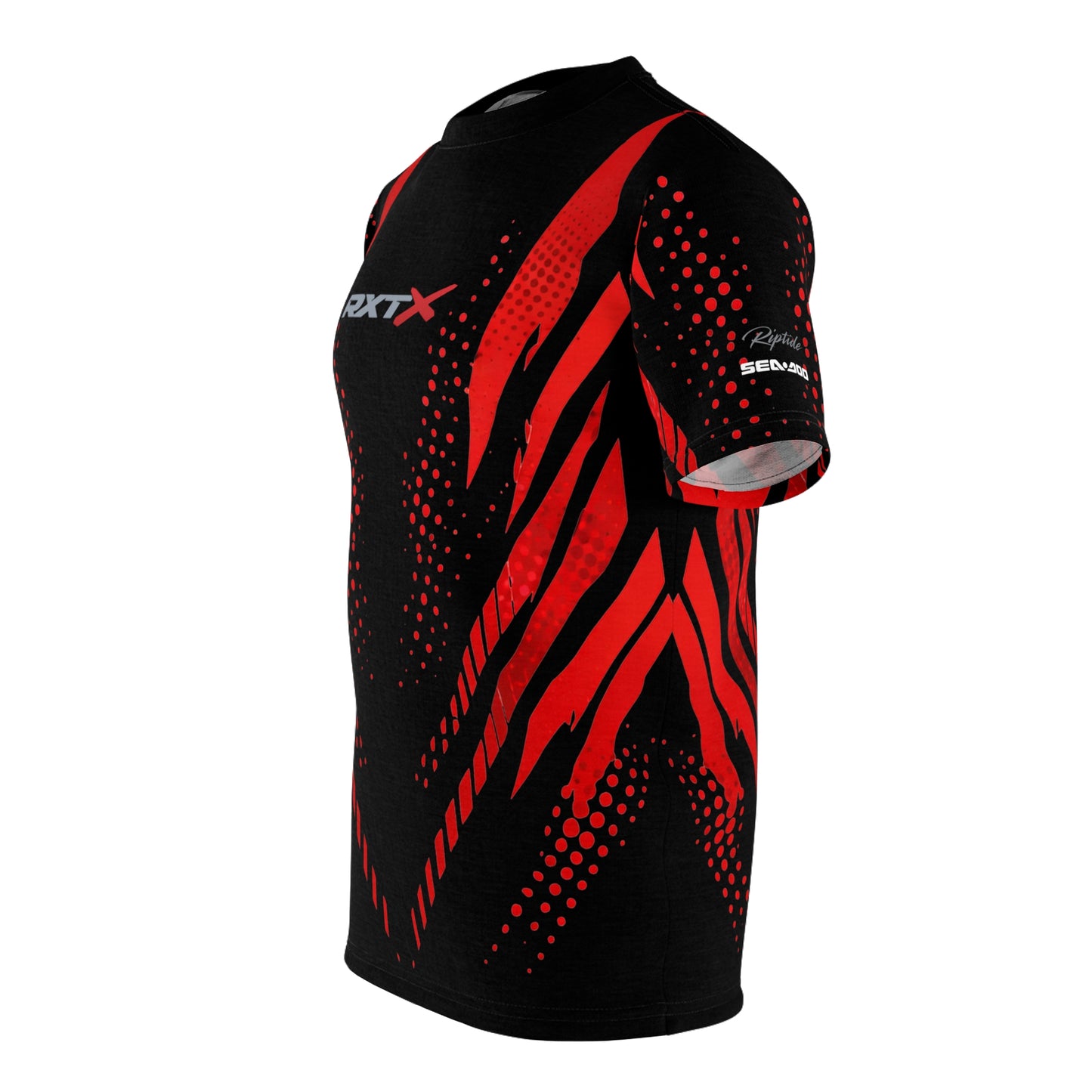 SeaDoo RXTX X-Team Cyber Racing Dri Fit Tee — Red & Black All-Over Print