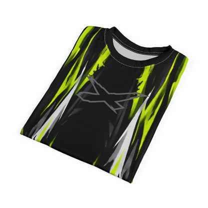 SeaDoo X-Team Racing Graphic Tee — Manta Green & Black All-Over Print