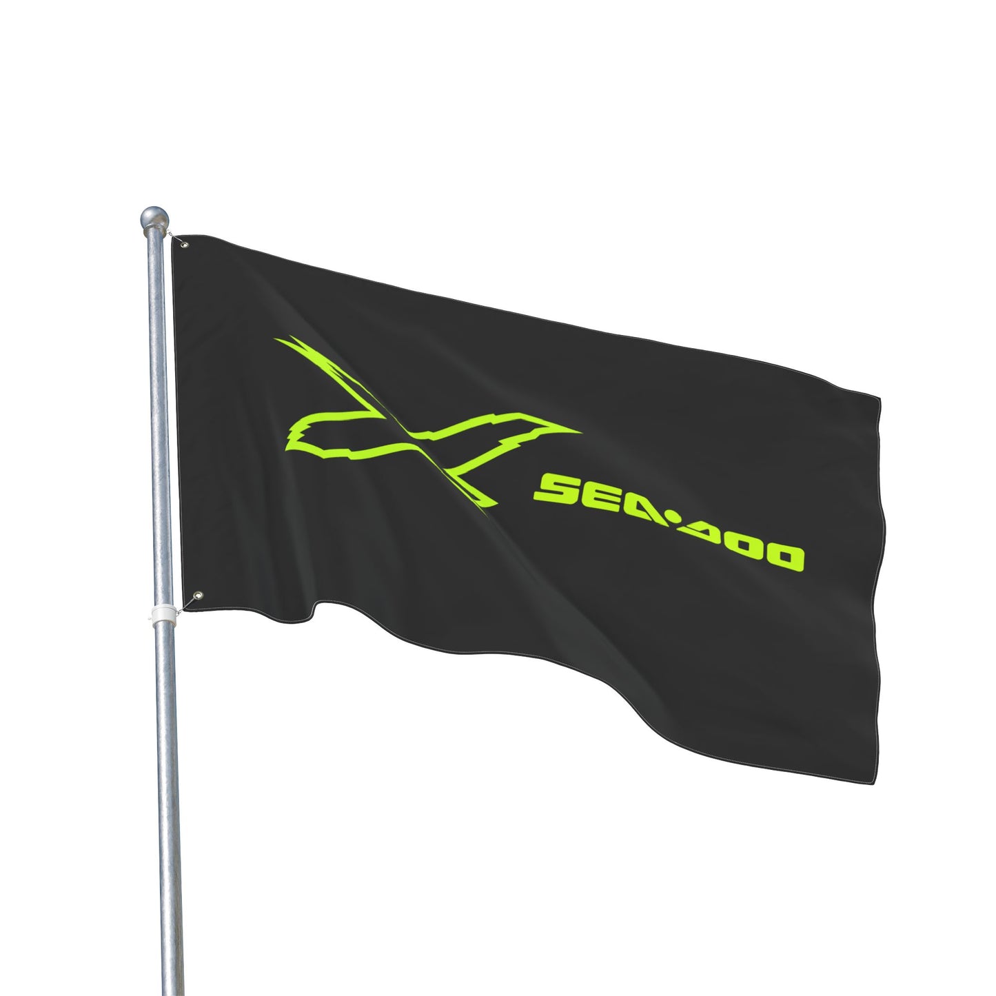 Sea‑Doo X-Team Performance Flag — Double‑Sided Manta Green Watersports Banner