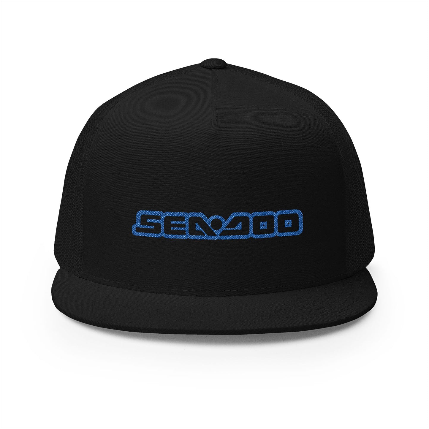 Sea-Doo Embroidered Trucker Hat — Retro Watersports Cap Blue