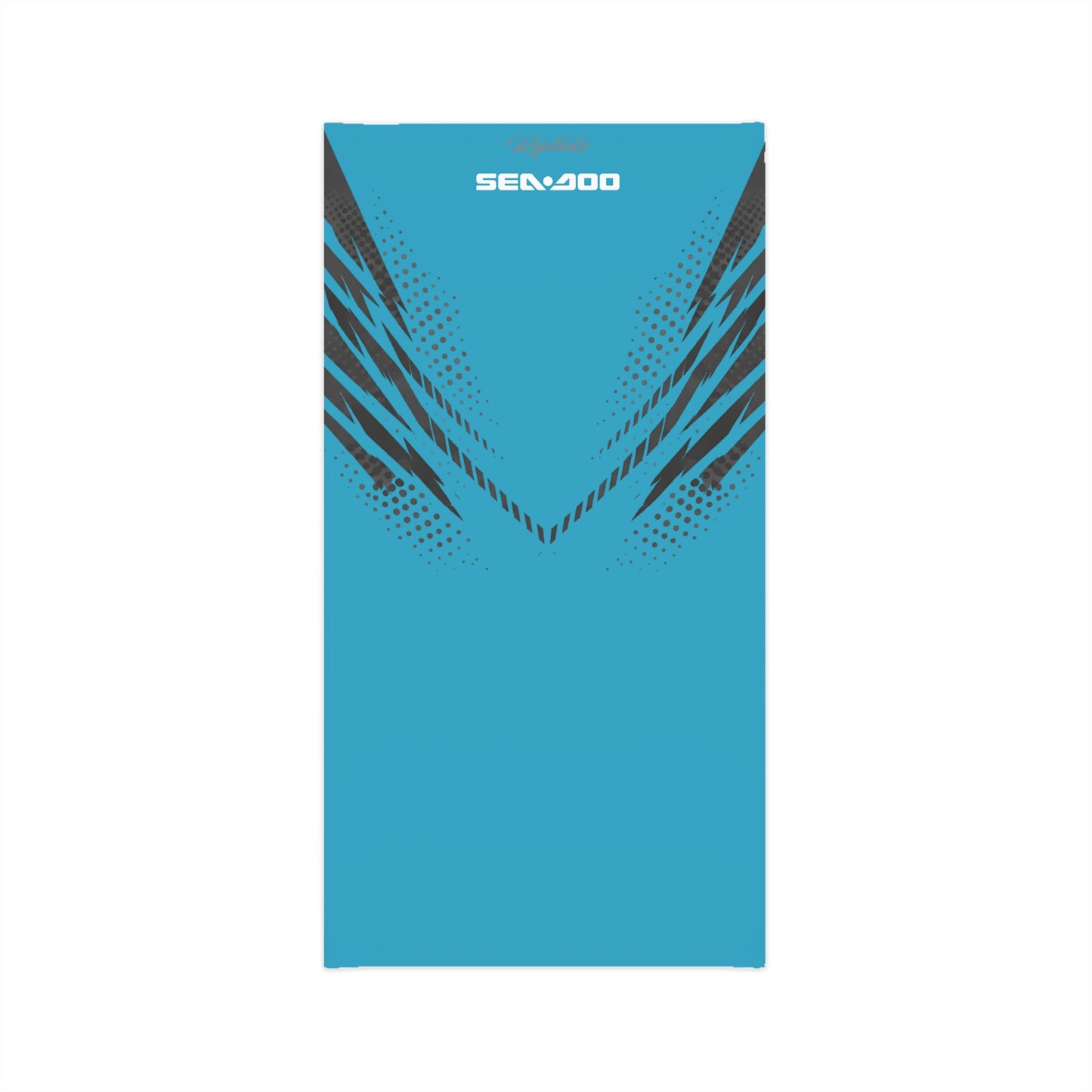 SeaDoo GTX Racing Neck Gaiter — Grey & Teal Midweight Face Shield Mask
