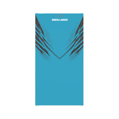 SeaDoo GTX Racing Neck Gaiter — Grey & Teal Midweight Face Shield Mask