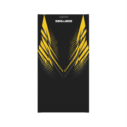 SeaDoo RXPX Racing Neck Gaiter — Millenium Yellow & Grey Midweight Face Shield Mask