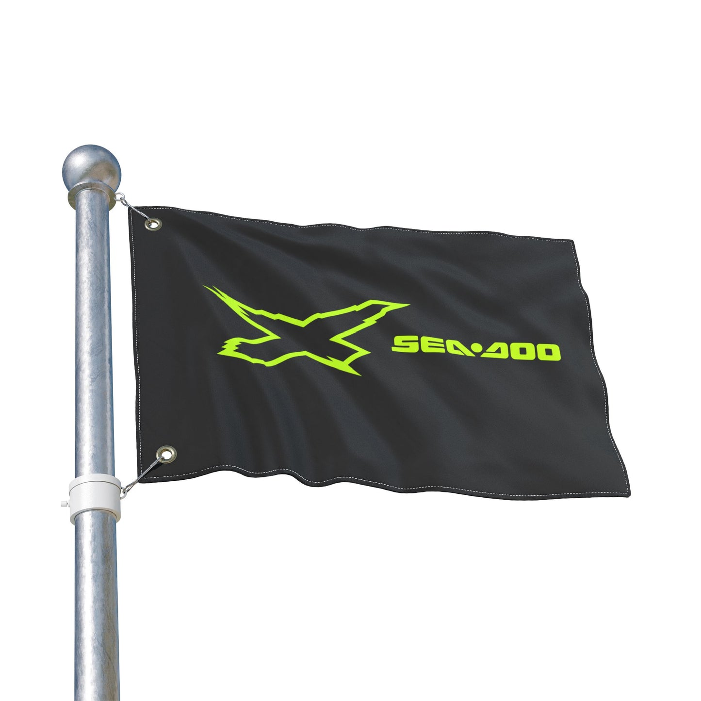 Sea‑Doo X-Team Performance Flag — Double‑Sided Manta Green Watersports Banner