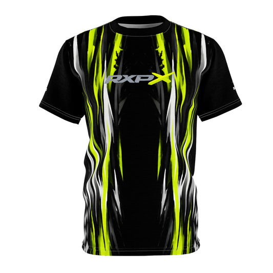 SeaDoo RXP-X Racing Graphic Tee — Manta Green & Black All-Over Print