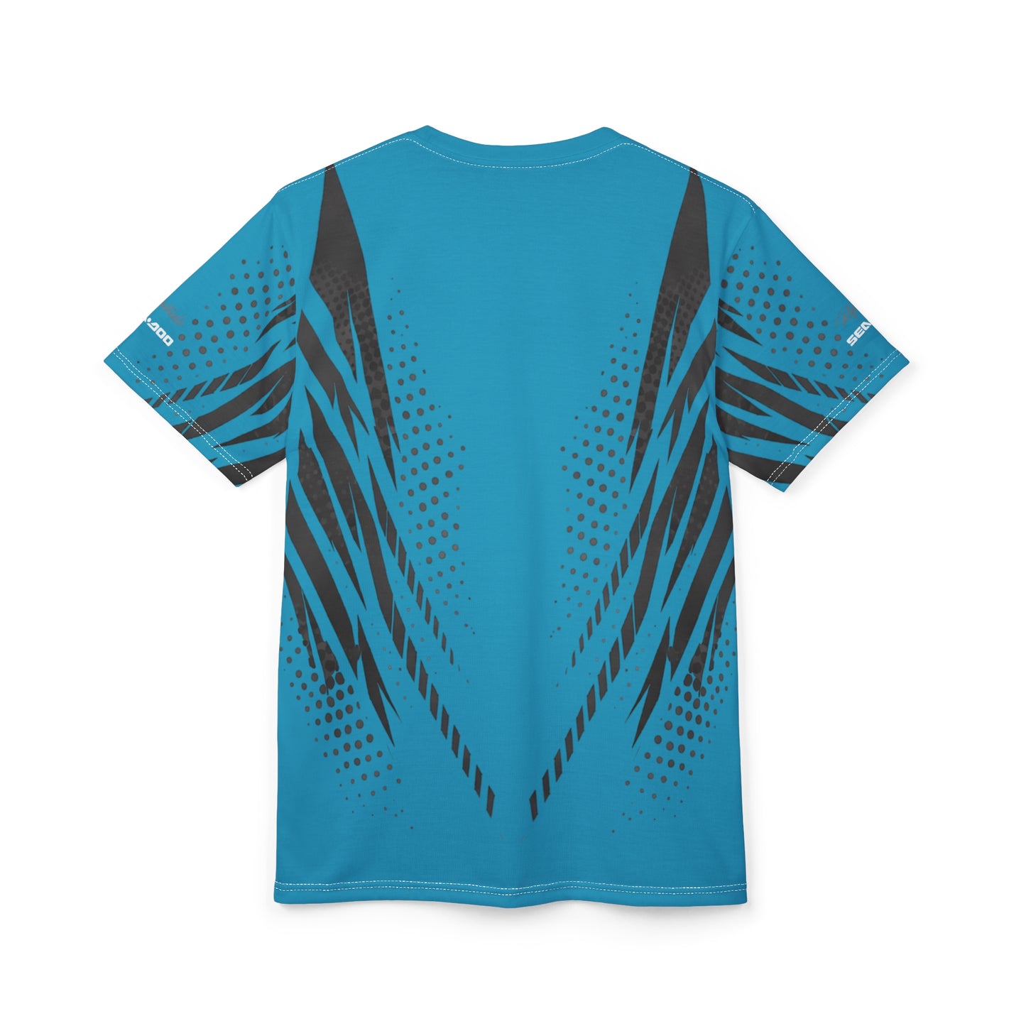 SeaDoo GTX X-Team Cyber Racing Dri Fit Tee — Grey & Teal All-Over Print