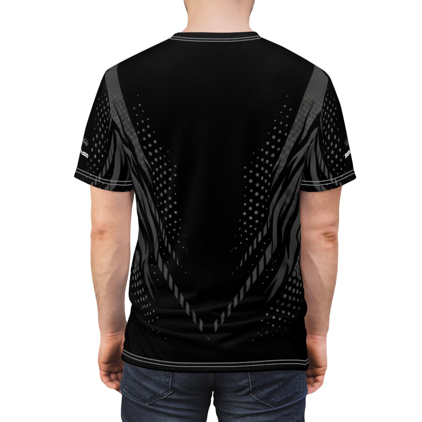 SeaDoo RXPX X-Team Cyber Racing Dri Fit Tee — Grey & Black All-Over Print