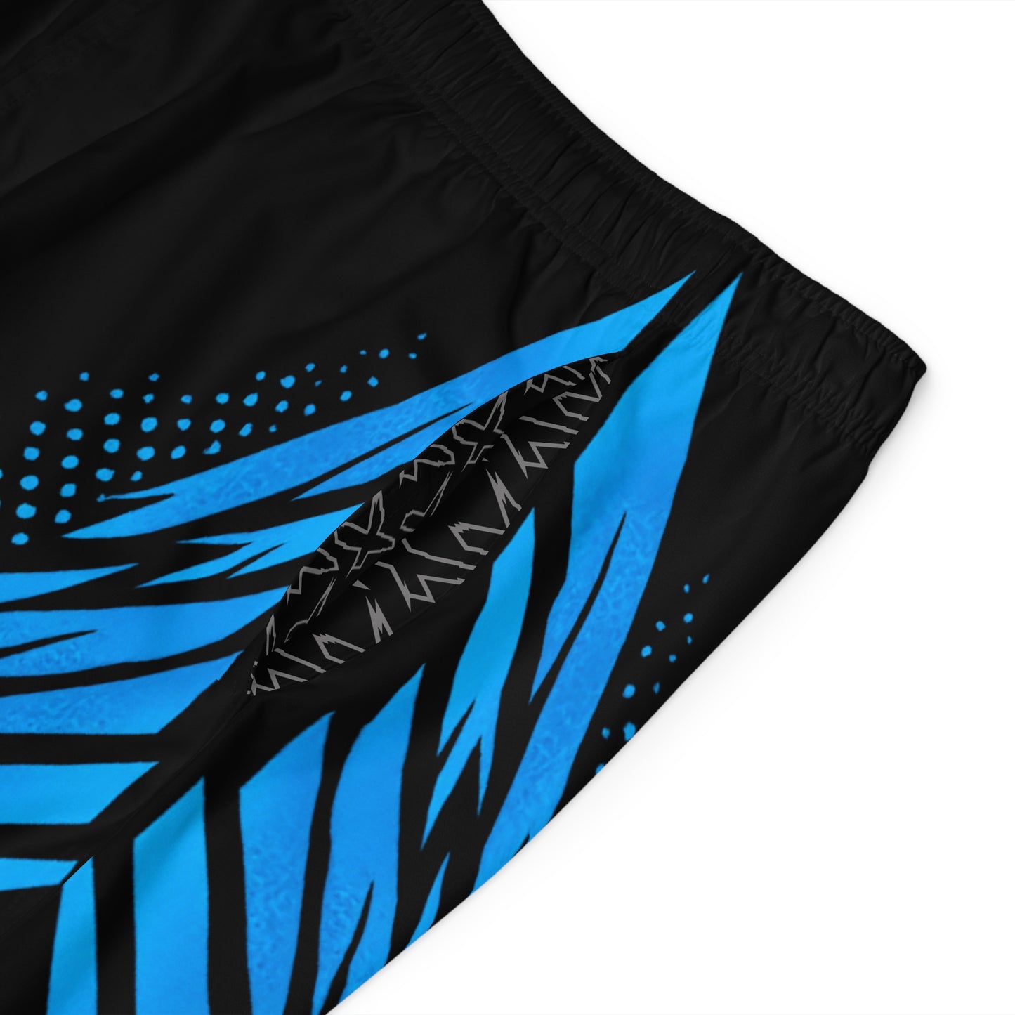 SeaDoo RXPX X-Team Men's Black & Gulfstream Blue Racing Board Shorts — Athletic Swim Trunks