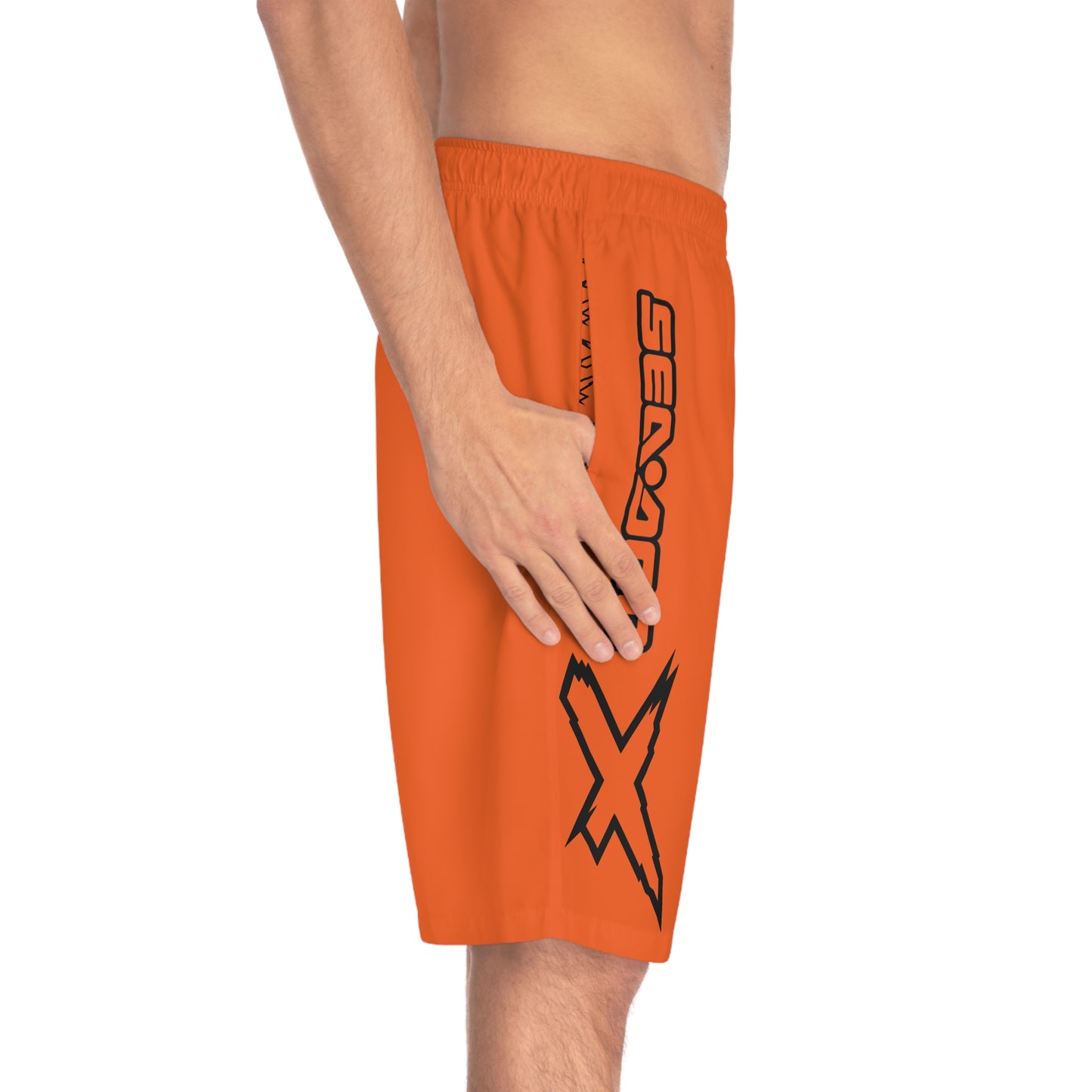 Men's X-Team Performance Board Shorts — Beach Swim Trunks Orange