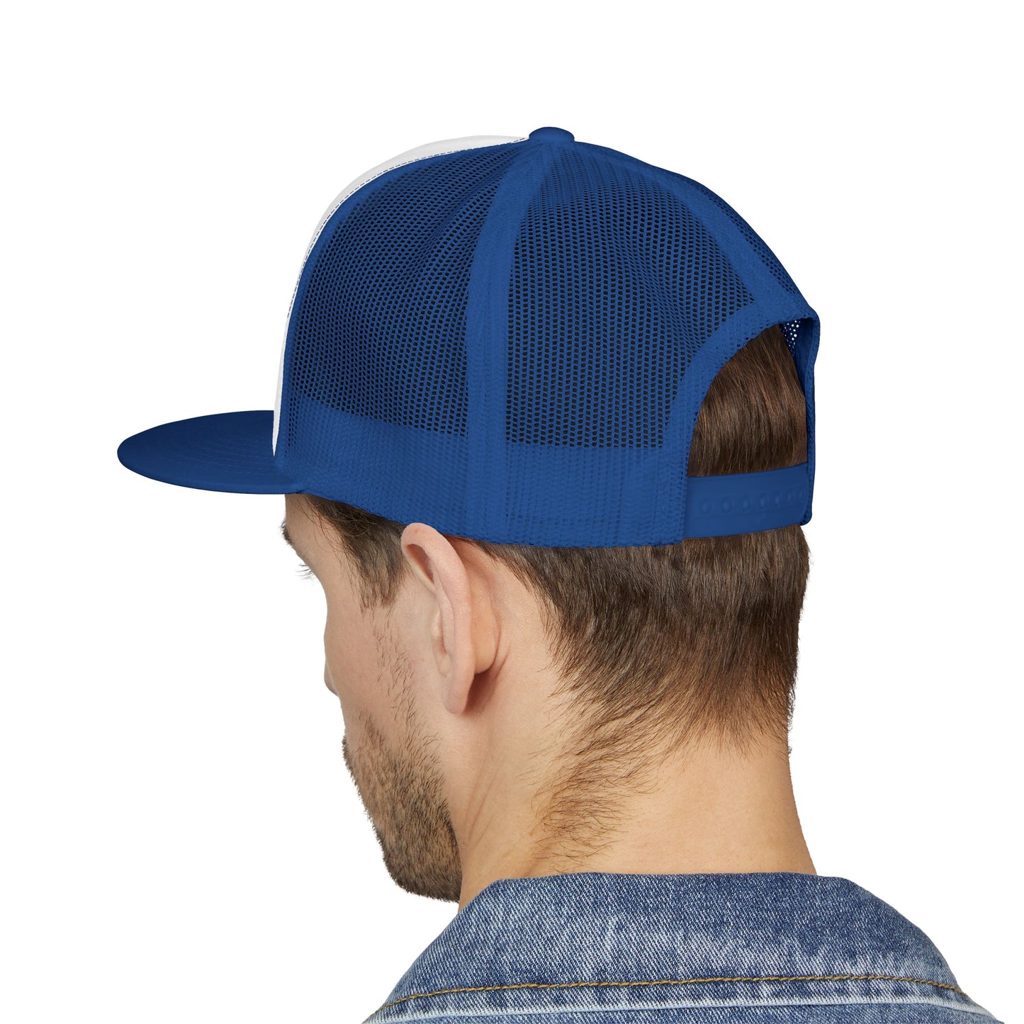 RXPX X-Team Embroidered Snap Back Trucker Cap - 5-Panel Mesh Hat Red