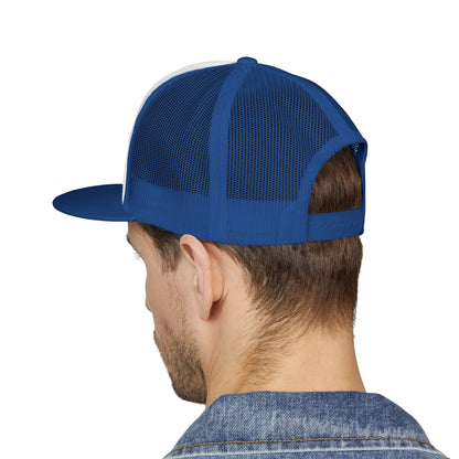 RXPX X-Team Embroidered Snap Back Trucker Cap - 5-Panel Mesh Hat Red
